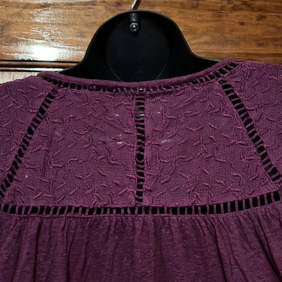 Lucky Brand Wine long Sleeve Top - Picture 5 of 9